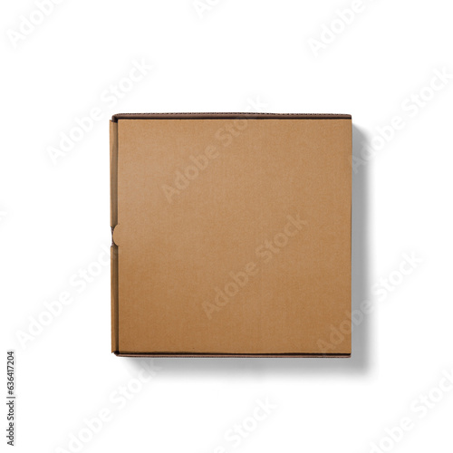 Brown Cardboard Pizza Box Mockup © abakfarell