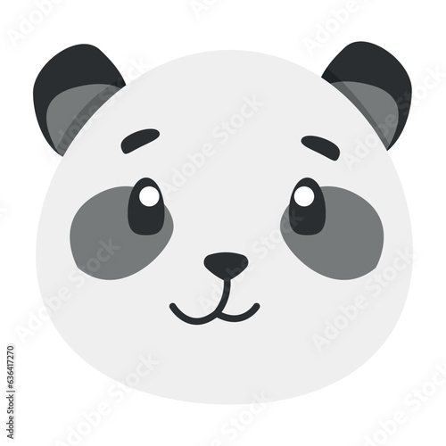 Fototapeta Naklejka Na Ścianę i Meble -  cute animal panda icon, flat illustration for your design flat style