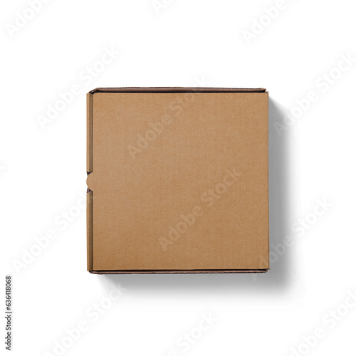 Brown Cardboard Pizza Box Mockup © abakfarell