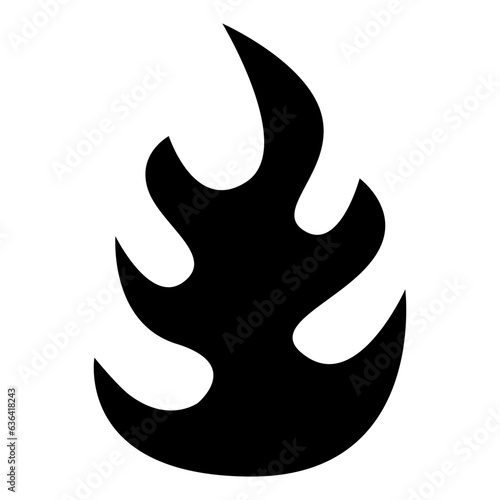 炎を表す塗りつぶしスタイルのアイコン