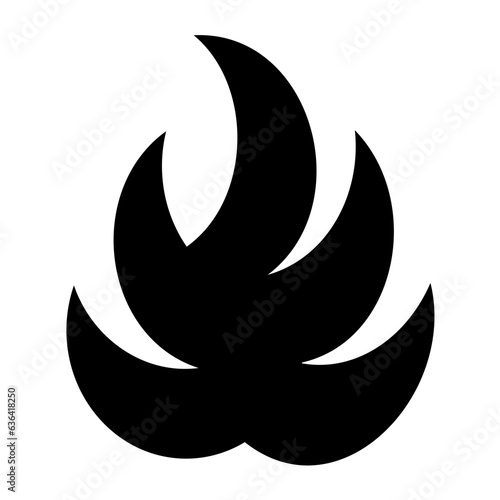 炎を表す塗りつぶしスタイルのアイコン