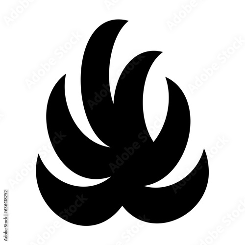 炎を表す塗りつぶしスタイルのアイコン