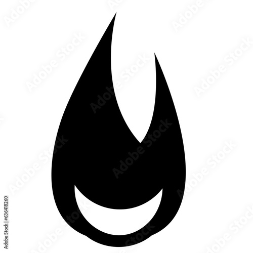 炎を表す塗りつぶしスタイルのアイコン