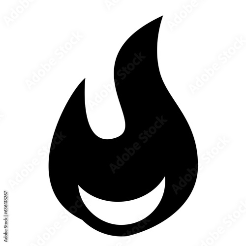 炎を表す塗りつぶしスタイルのアイコン
