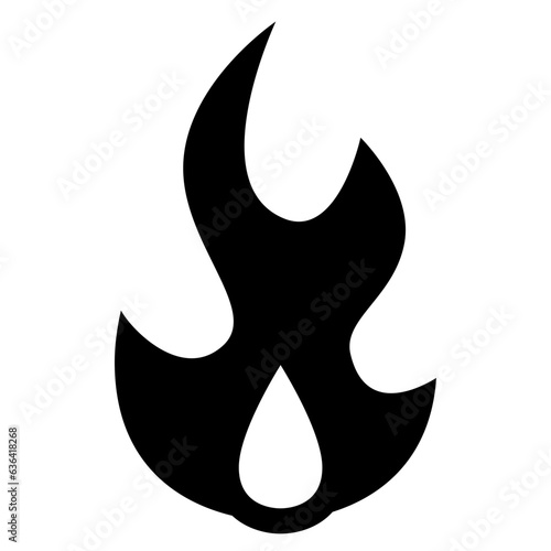 炎を表す塗りつぶしスタイルのアイコン