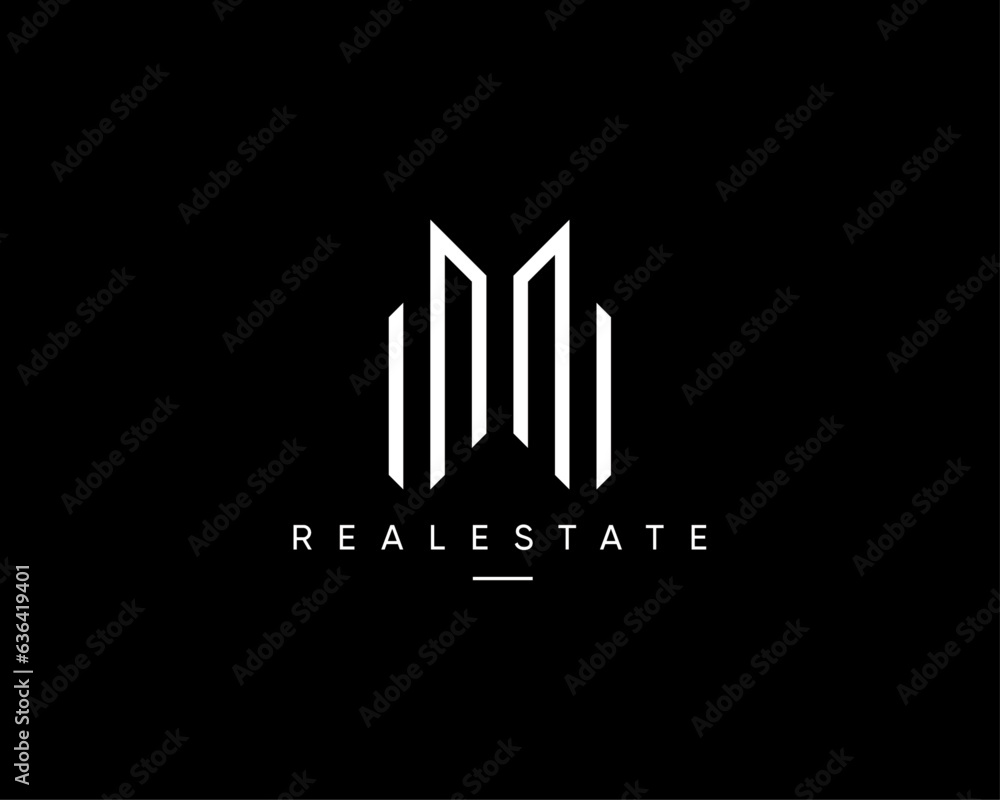 Real estate, architecture, construction, city landsacpe, cityscape, skyscraper logo design template. Abstract cityscape vector logo symbol.