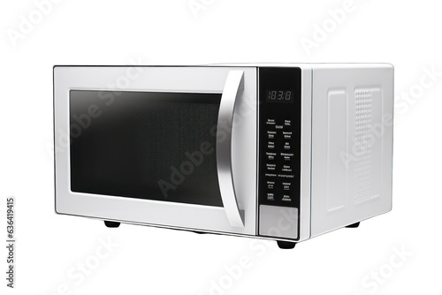 Modern Microwave isolated on white background. Generative AI photo
