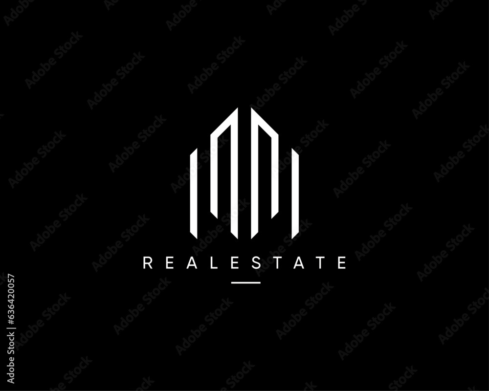 Real estate, architecture, construction, city landsacpe, cityscape, skyscraper logo design template. Abstract cityscape vector logo symbol.