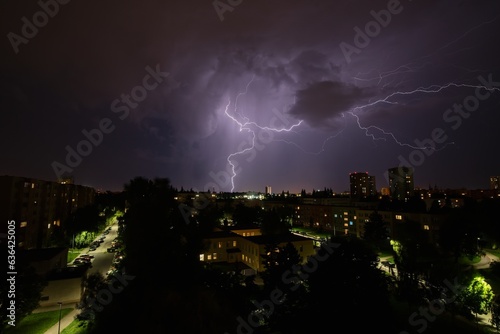 lightning over the city