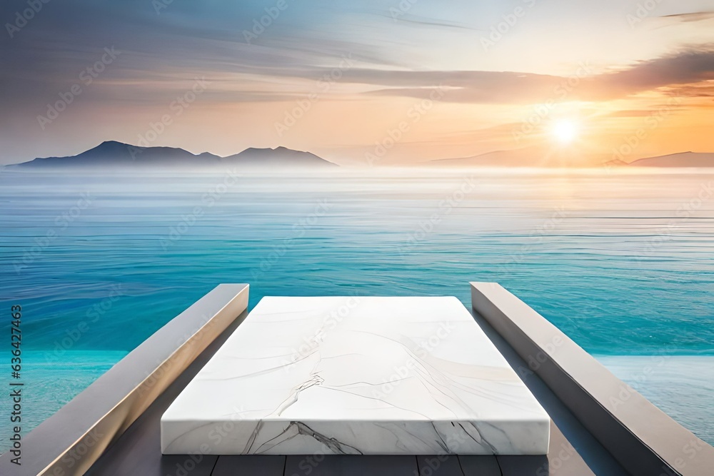 Obraz premium pool in the morning