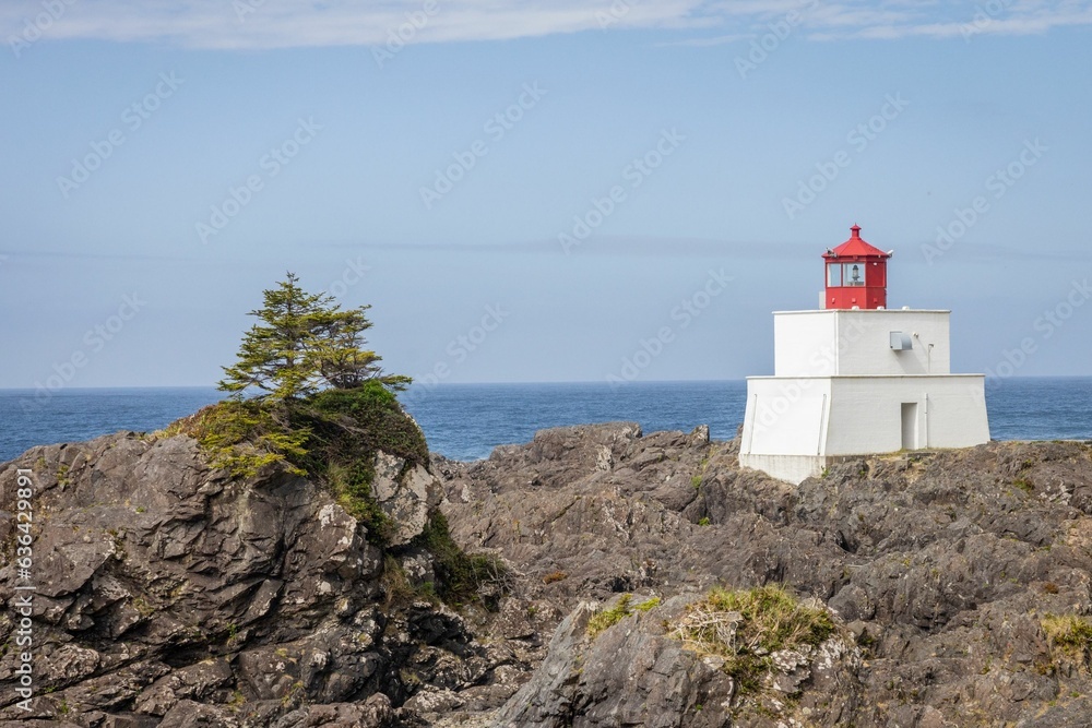 Amphitrite Lighthouse in Ucluelet along the Wild Pacific Trail