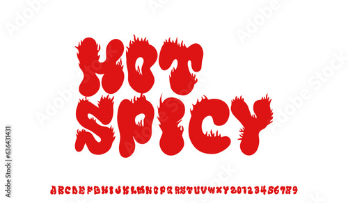 red fire font , alphabet,number,and vector