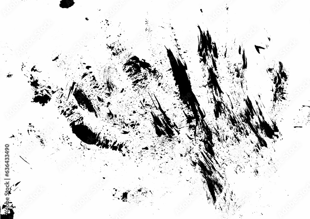 Abstract Black and white background with grunge hand drawn illustration
