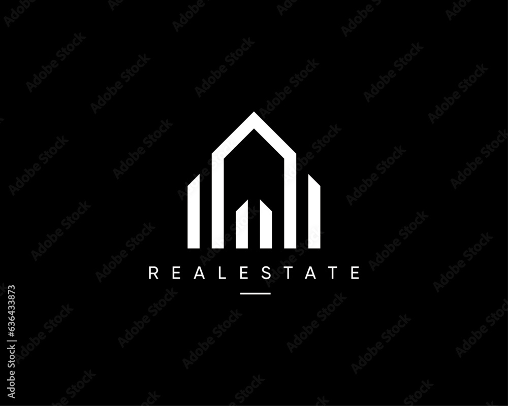 Architecture, construction, real estate, city building, property, skyscraper, cityscape, planning and structure logo design template for business identity.