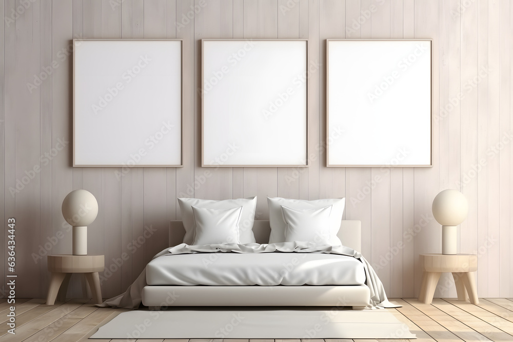 Frame Harmony: Well-Organized Gallery Mockup, generative ai Frame Harmony: Well-Organized Gallery Mockup, generative ai
