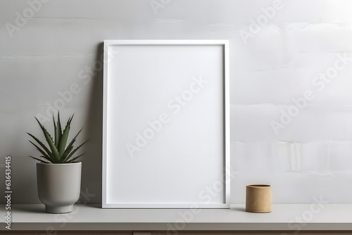 Modern Artistry: Serene Interior Display Mockup, generative ai