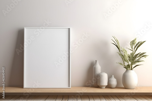 Subdued Simplicity: Minimal Frame Mockup, generative ai