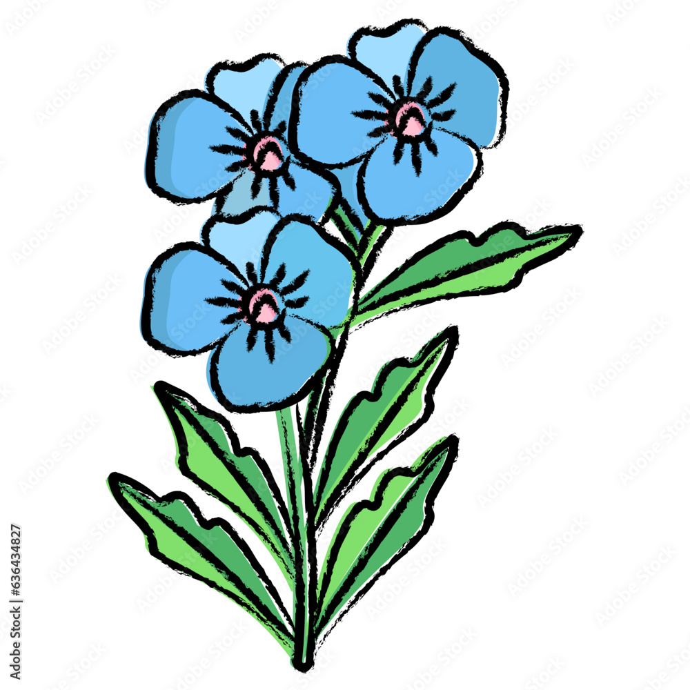 Obraz premium Hand drawn flower icon