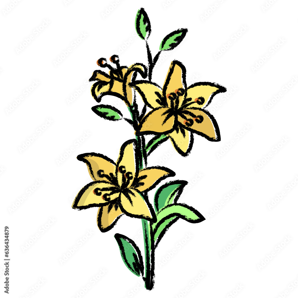 Hand drawn flower icon