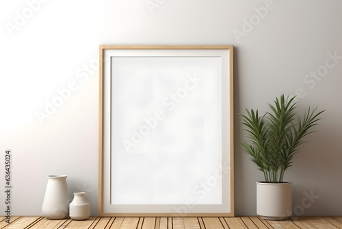 Serenity Showcase: Modern Frame Scene Mockup, generative ai
