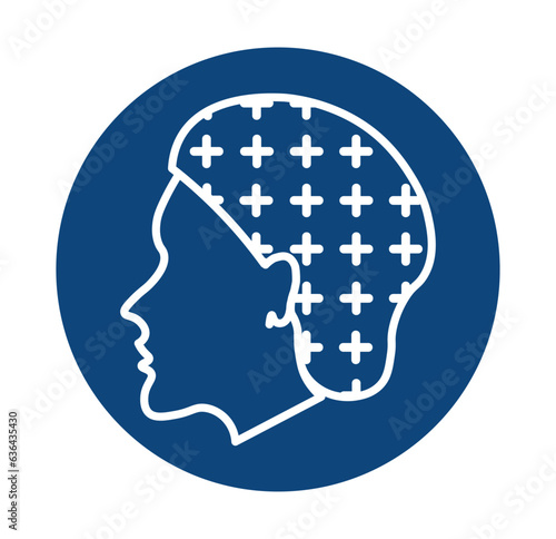 Hair Protection Symbol with Label
