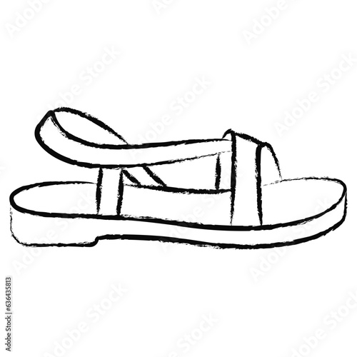 Hand drawn sandal icon