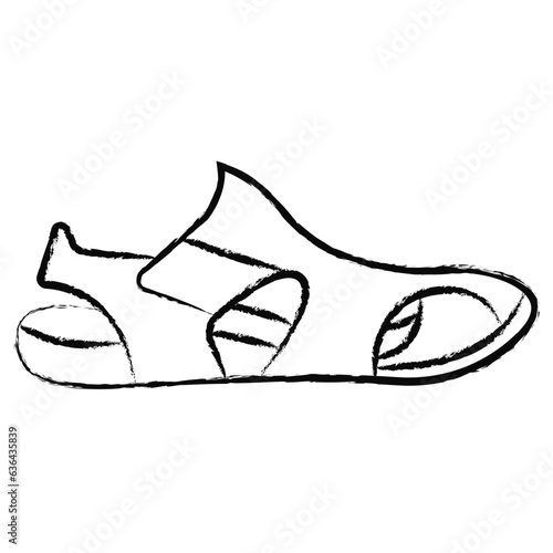 Hand drawn sandal icon