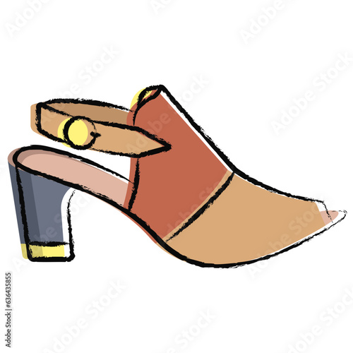 Hand drawn sandal icon