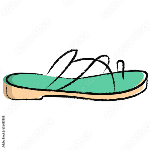 Hand drawn sandal icon