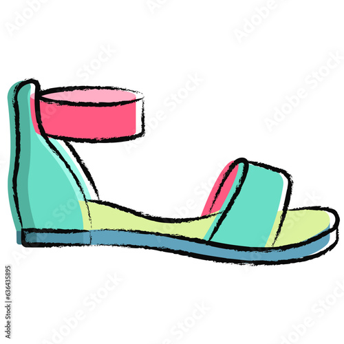 Hand drawn sandal icon