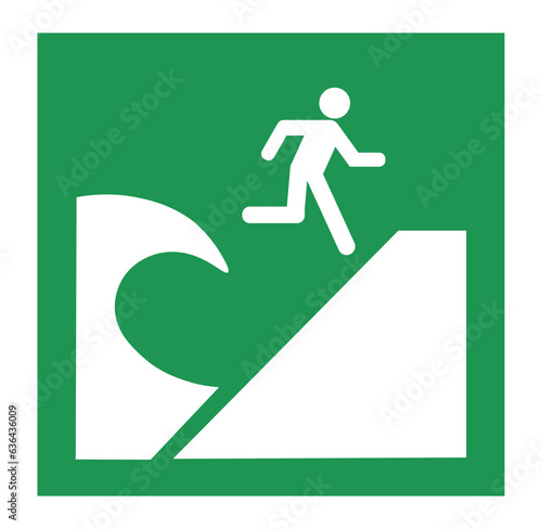 Tsunami Evacuation Area Symbol
