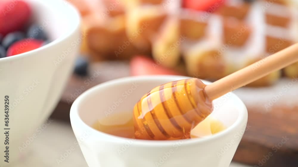 honey on honey stick with belgium waffle honey on honey stick with belgium waffle