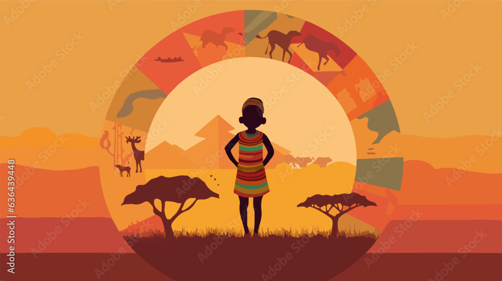 Native African child's charm in vector art. Native African child's charm in vector art.
