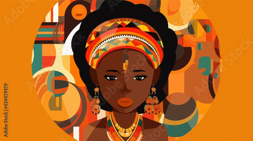 Playful illustration of a spirited African child.