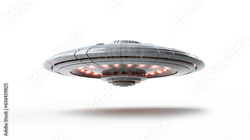 Alien space ship. A modern technological flying machine.