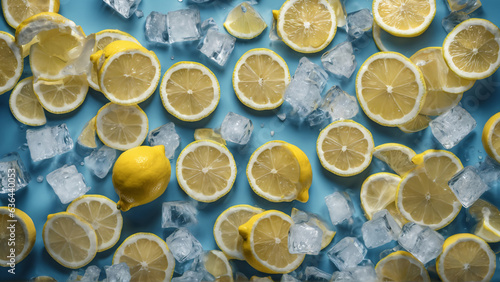 Background of fresh sweet lemon arranged together representing concept of healthy diet
