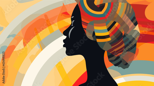 Illustrated authenticity of an African woman.