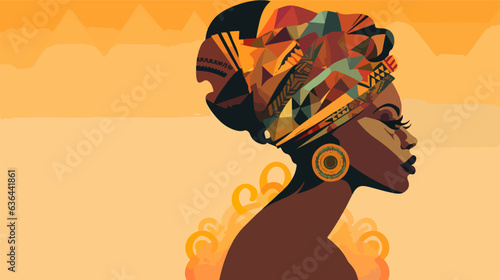 Empowered portrayal of an African woman.