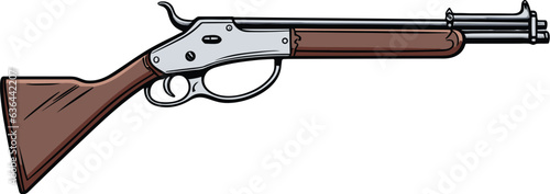 Vector of a firearm on a white background
