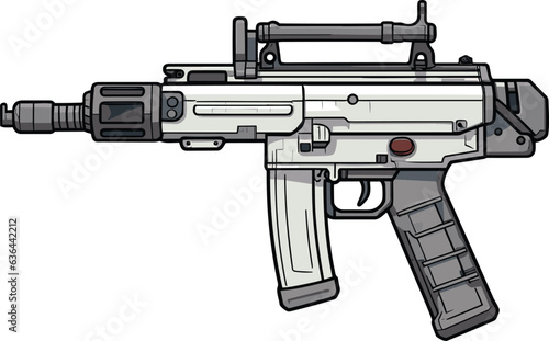 Vector of a firearm on a white background
