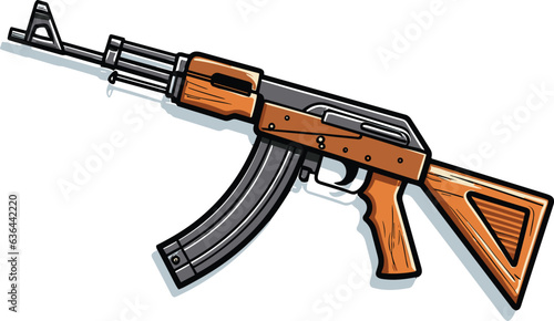 Vector of a firearm on a white background