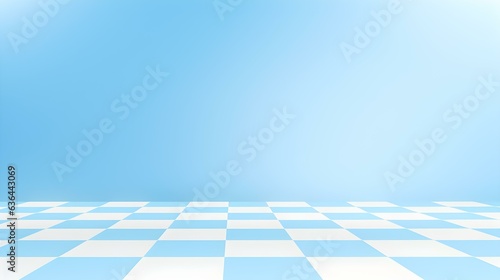 Checkerboard Pattern in Sky Blue Colors. Simple and Clean Background