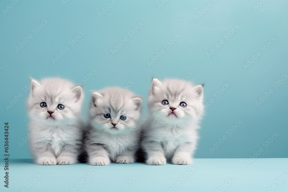 A little cute and adorable white kittens
