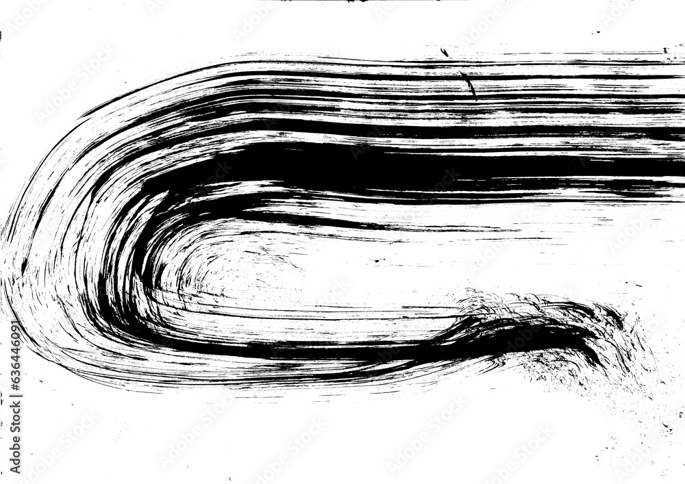 Abstract black and white background with curve stroke line hand drawn illustration Abstract black and white background with curve stroke line hand drawn illustration