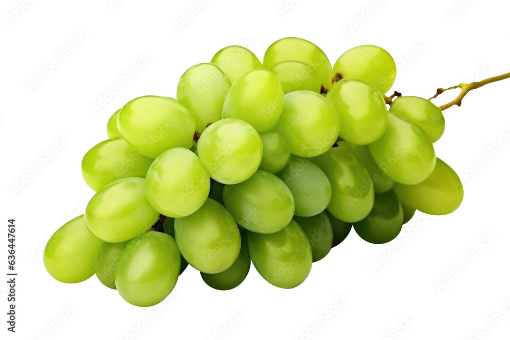 red grapes bunch isolated on white background. Generative AI red grapes bunch isolated on white background. Generative AI
