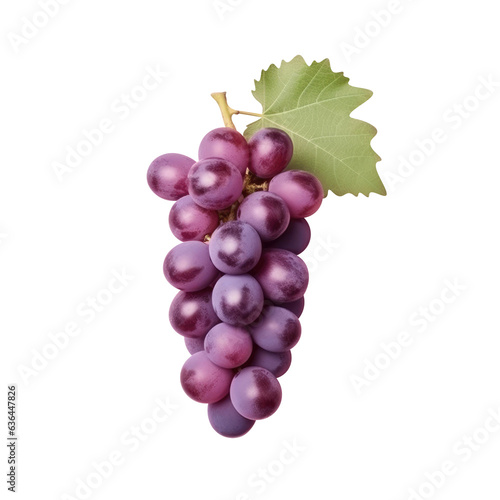 grapes bunch isolated on white background. Generative AI