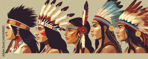 Indians and their headdresses