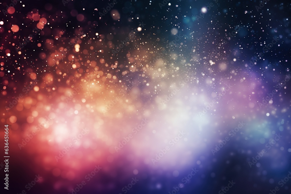 Fototapeta premium Bokeh party confetti over gradient dark background