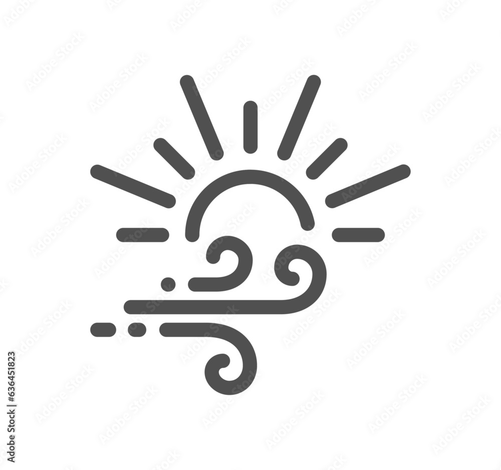 Weather related icon outline and linear vector.
