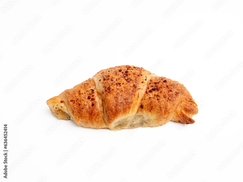 Croissant on a white background. Bakery products Croissant close-up. PNG format. Croissant on a white background. Bakery products Croissant close-up. PNG format.